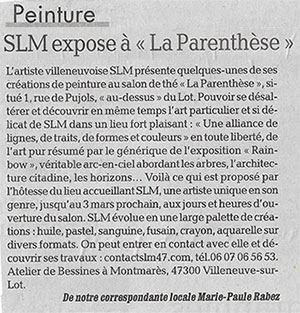 SLM, article La Dépêche du 23/01/2018